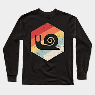 Retro Vintage Snail Icon Long Sleeve T-Shirt